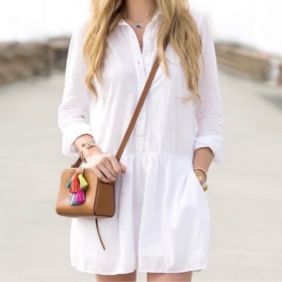 Splendid Dresses & Skirts - Splendid Damsel Collection White Collared Dress with Pockets size XS